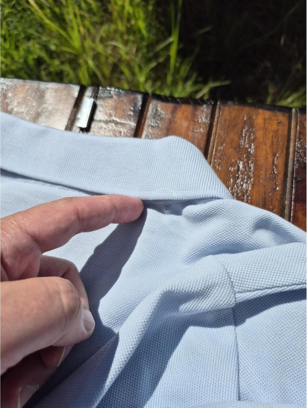 MICHAEL KORS Zip Pastel Blue Polo Shirt NEW 2XL XXL MSRP $118 - Pin hole on back - Picture 2 of 8